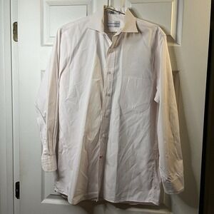 VTG Bloomingdales Peterborough Row Dress Shirt Mens 15 33 White Cotton Ivy